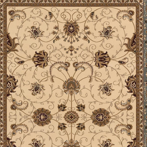 HomeRoots 10' Durable Blue and Ivory Oriental Runner Rug for Hallways – Timeless Style and Lasting Comfort 4x6 395277