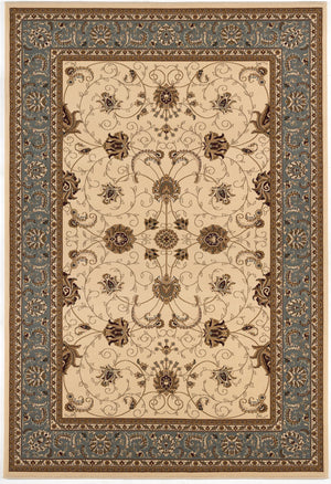 Homeroots 5' X 8' Blue And Ivory Oriental Power Loom Area Rug  Olefin 395279