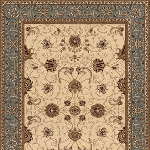 HomeRoots 10' Durable Blue and Ivory Oriental Runner Rug for Hallways – Timeless Style and Lasting Comfort 7x10 395280
