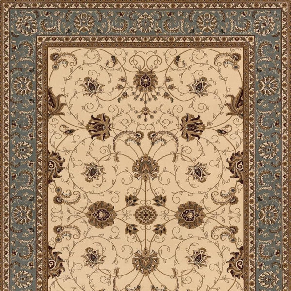 HomeRoots 10' Durable Blue and Ivory Oriental Runner Rug for Hallways – Timeless Style and Lasting Comfort 7x10 395280