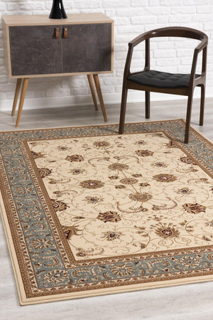 Homeroots 8' X 11' Blue And Ivory Oriental Power Loom Area Rug  Olefin 395282