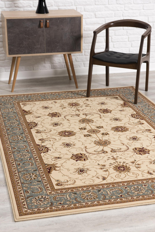 Homeroots 8' X 11' Blue And Ivory Oriental Power Loom Area Rug  Olefin 395282