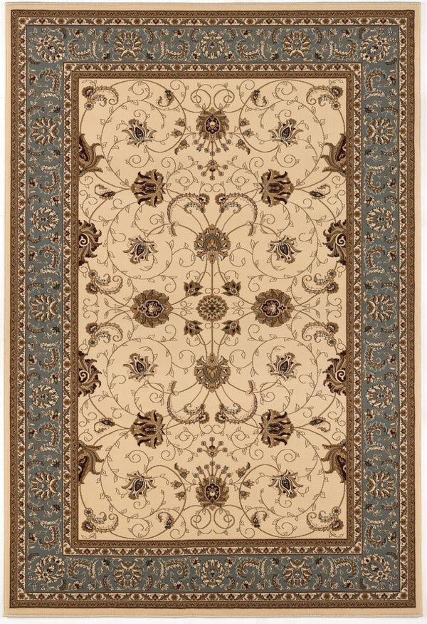 HomeRoots 10' Durable Blue and Ivory Oriental Runner Rug for Hallways – Timeless Style and Lasting Comfort 8x11 395282