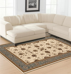 HomeRoots 10' Durable Blue and Ivory Oriental Runner Rug for Hallways – Timeless Style and Lasting Comfort 8x11 395282