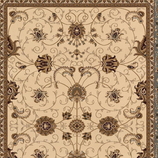 HomeRoots 10' Durable Blue and Ivory Oriental Runner Rug for Hallways – Timeless Style and Lasting Comfort 8x11 395282
