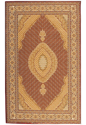 HomeRoots 10' Abstract Red and Beige Oriental Runner Rug - Durable, Low-Maintenance, Perfect for Hallways 2x13 395308