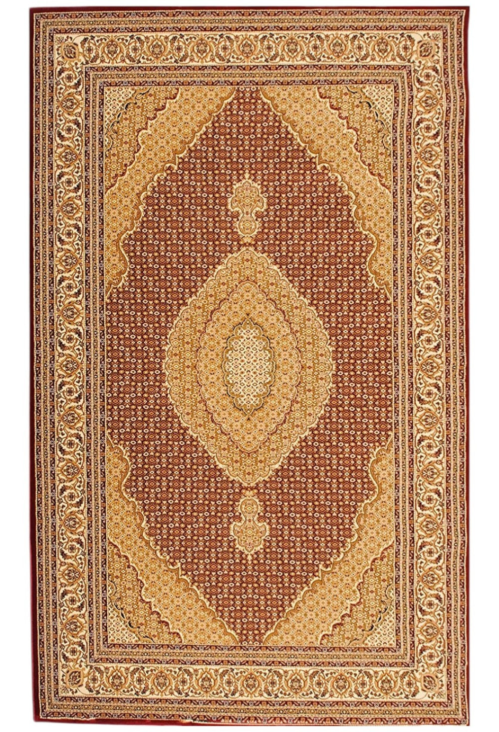 HomeRoots 10' Abstract Red and Beige Oriental Runner Rug - Durable, Low-Maintenance, Perfect for Hallways 2x15 395309
