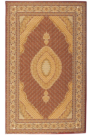HomeRoots 10' Abstract Red and Beige Oriental Runner Rug - Durable, Low-Maintenance, Perfect for Hallways 2x20 395310