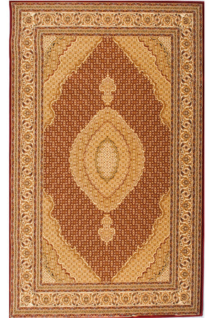 Homeroots 20' Runner Red And Beige Oriental Power Loom Runner Rug  Olefin 395319