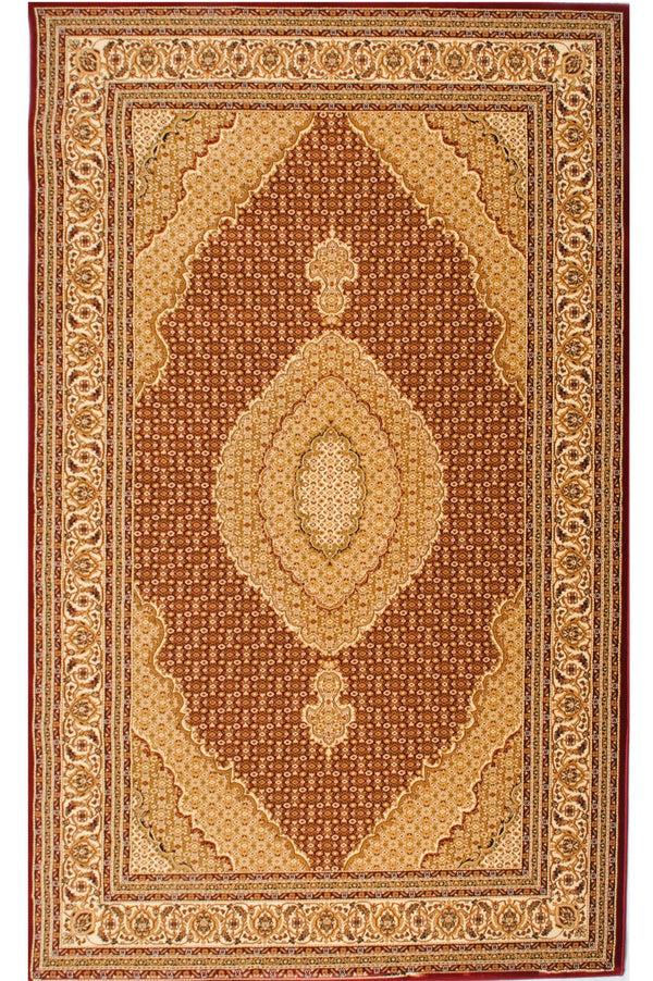 Homeroots 20' Runner Red And Beige Oriental Power Loom Runner Rug  Olefin 395319