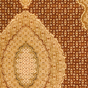 Homeroots 5' Red Round Oriental Power Loom Area Rug  Olefin 395324