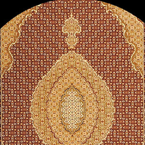 HomeRoots 10' Abstract Red and Beige Oriental Runner Rug - Durable, Low-Maintenance, Perfect for Hallways 5x5 395324