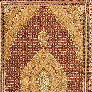 HomeRoots 10' Abstract Red and Beige Oriental Runner Rug - Durable, Low-Maintenance, Perfect for Hallways 5x8 395325