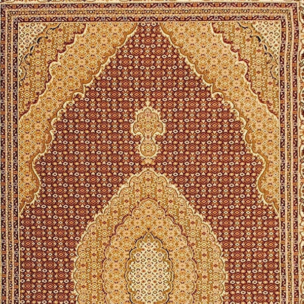 HomeRoots 10' Abstract Red and Beige Oriental Runner Rug - Durable, Low-Maintenance, Perfect for Hallways 7x10 395326