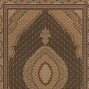 Homeroots 20' Runner Beige And Black Medallion Power Loom Runner Rug  Olefin 395333