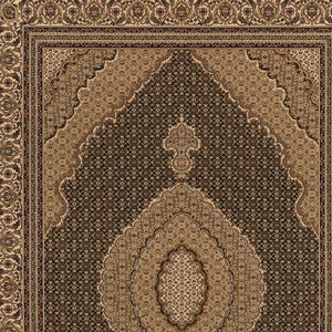 HomeRoots 10' Elegant Beige and Black Medallion Runner Rug - Perfect for Hallways, Durable and Stylish! 3' x 20' 395342