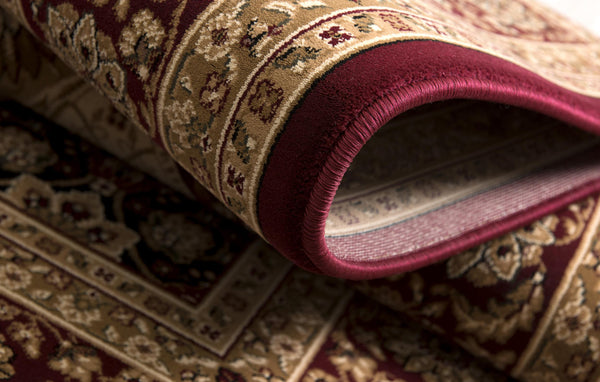 Homeroots 10' Runner Red And Beige Oriental Power Loom Runner Rug  Olefin 395352