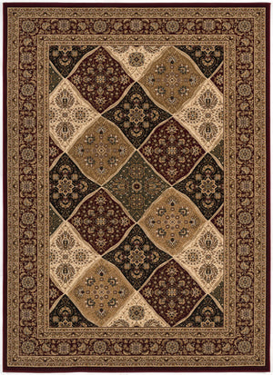 Homeroots 15' Runner Red And Beige Oriental Power Loom Runner Rug  Olefin 395364