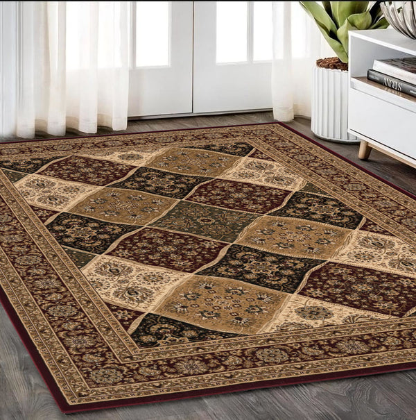 Homeroots 5' X 8' Red And Beige Oriental Power Loom Area Rug  Olefin 395371