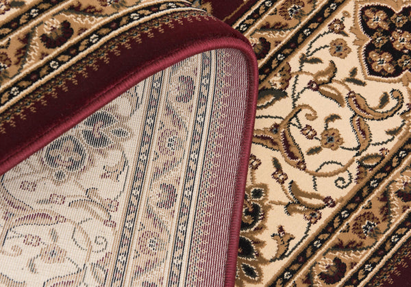 Homeroots 8' X 11' Red And Beige Floral Medallion Power Loom Area Rug  Olefin 395380