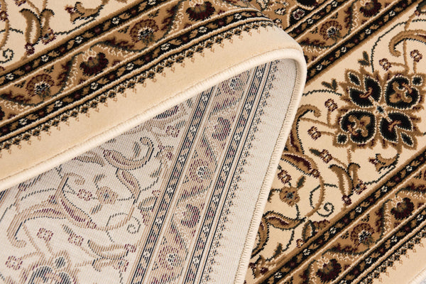 Homeroots 8' X 11' Beige And Black Floral Medallion Power Loom Area Rug  Olefin 395386