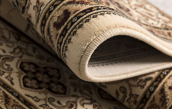 Homeroots 8' X 11' Beige And Black Floral Medallion Power Loom Area Rug  Olefin 395386