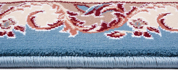 Homeroots 5' X 8' Blue And Ivory Oriental Power Loom Area Rug  Olefin 395412