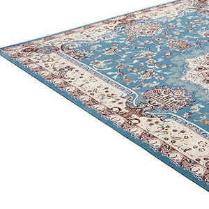 Homeroots 8' X 11' Blue And Ivory Oriental Power Loom Area Rug  Olefin 395415