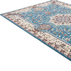 Homeroots 8' X 11' Blue And Ivory Oriental Power Loom Area Rug  Olefin 395415