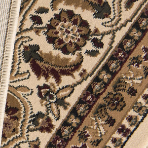 Homeroots 20' Runner Beige And Black Oriental Power Loom Runner Rug  Olefin 395432