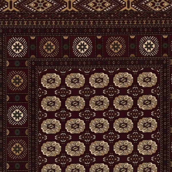 HomeRoots 10' Red and Ivory Floral Medallion Runner Rug - Elegant Design, Durable Olefin for Timeless Style 2x13 395453