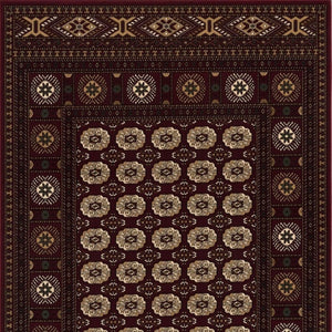 HomeRoots 10' Red and Ivory Floral Medallion Runner Rug - Elegant Design, Durable Olefin for Timeless Style 2x13 395453