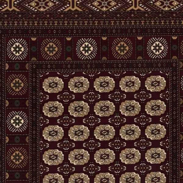 HomeRoots 10' Red and Ivory Floral Medallion Runner Rug - Elegant Design, Durable Olefin for Timeless Style 2x15 395454