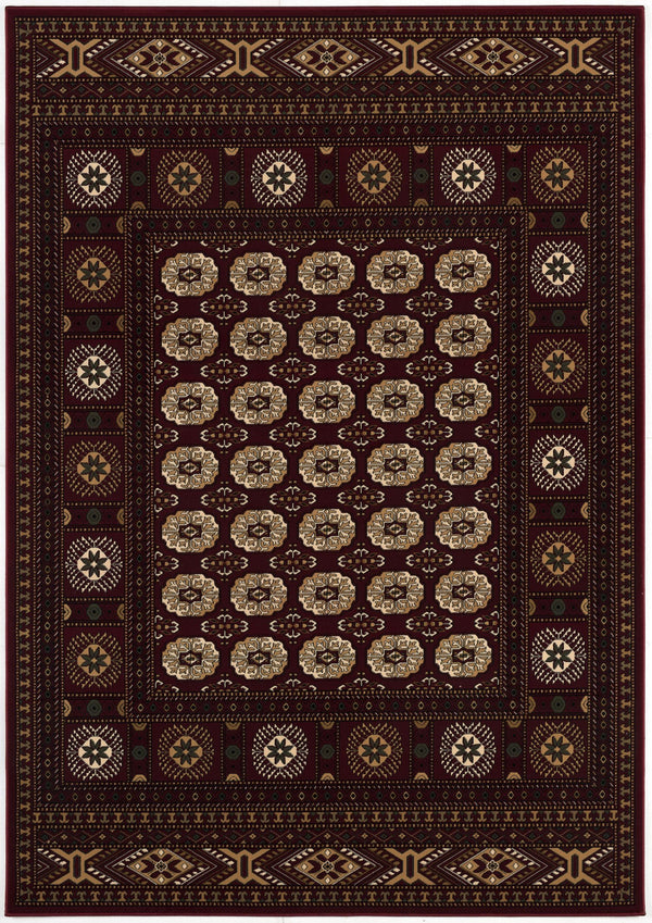 Homeroots 20' Runner Red And Ivory Floral Medallion Power Loom Runner Rug  Olefin 395455