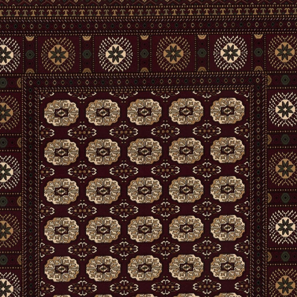 HomeRoots 10' Red and Ivory Floral Medallion Runner Rug - Elegant Design, Durable Olefin for Timeless Style 3x13 395462