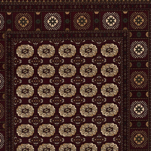 Homeroots 15' Runner Red And Ivory Floral Medallion Power Loom Runner Rug  Olefin 395463