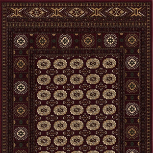 HomeRoots 10' Red and Ivory Floral Medallion Runner Rug - Elegant Design, Durable Olefin for Timeless Style 3x20 395464