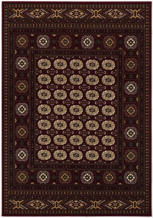 HomeRoots 10' Red and Ivory Floral Medallion Runner Rug - Elegant Design, Durable Olefin for Timeless Style 4x6 395468