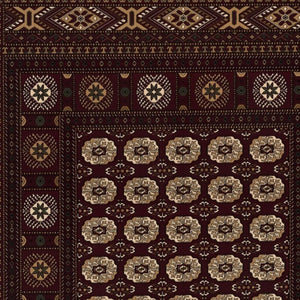 HomeRoots 10' Red and Ivory Floral Medallion Runner Rug - Elegant Design, Durable Olefin for Timeless Style 7x10 395471