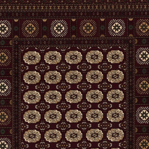 HomeRoots 10' Red and Ivory Floral Medallion Runner Rug - Elegant Design, Durable Olefin for Timeless Style 8x11 395473