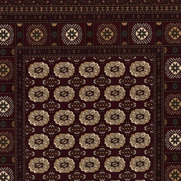 HomeRoots 10' Red and Ivory Floral Medallion Runner Rug - Elegant Design, Durable Olefin for Timeless Style 8x11 395473