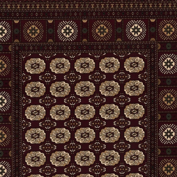 HomeRoots 10' Red and Ivory Floral Medallion Runner Rug - Elegant Design, Durable Olefin for Timeless Style 8x11 395473