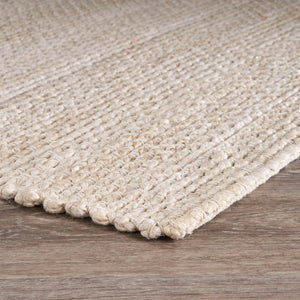 Homeroots 5' X 8' Natural Bleached Contemporary Area Rug  Jute 395484