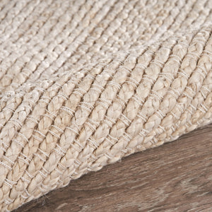 Homeroots 8' X 10' Natural Bleached Contemporary Area Rug  Jute 395485