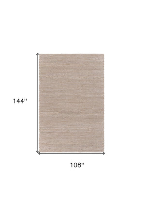 Homeroots 9' X 12' Natural Bleached Contemporary Area Rug  Jute 395486