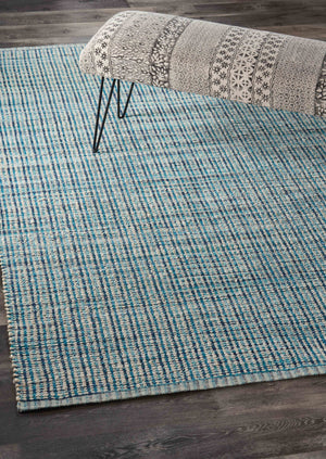 Homeroots 5' X 8' Classic Blue Jute Area Rug  Jute 395491