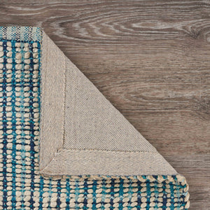 Homeroots 9' X 12' Blue Hand Loomed Area Rug  Jute 395493