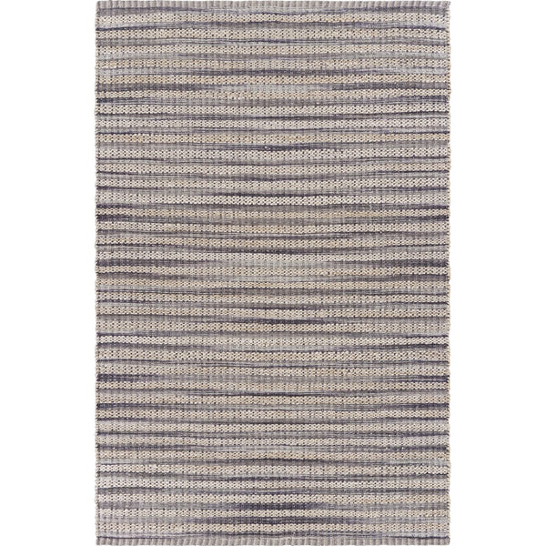Homeroots 8' X 10' Brown And Gray Striped Area Rug  Jute 395498