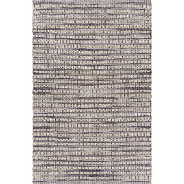 HomeRoots 8' Brown and Gray Striped Area Rug - Hand-Loomed Comfort for Modern Living Rooms and Bedrooms 8' X 10' 395498