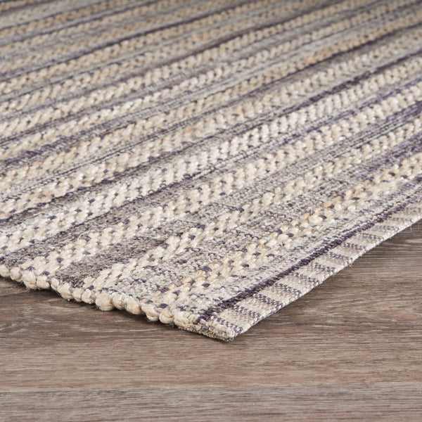 Homeroots 8' X 10' Brown And Gray Striped Area Rug  Jute 395498
